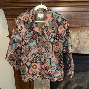 Vintage Brownstone Studio New York western southwestern Aztec tribal jacket XL